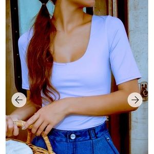 BM Matte Lavender Scoop Short Sleeve CROP - limited blackmilk